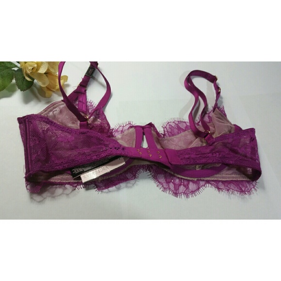 New VS Bra Size 32D Purple Unlined $22 - Picture 5 of 6